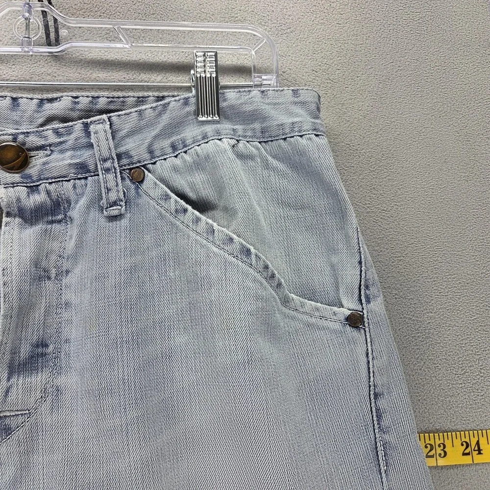 Vintage Levis Engineered Jeans Mens 33x32 Blue Twisted Button Fly Light Wash